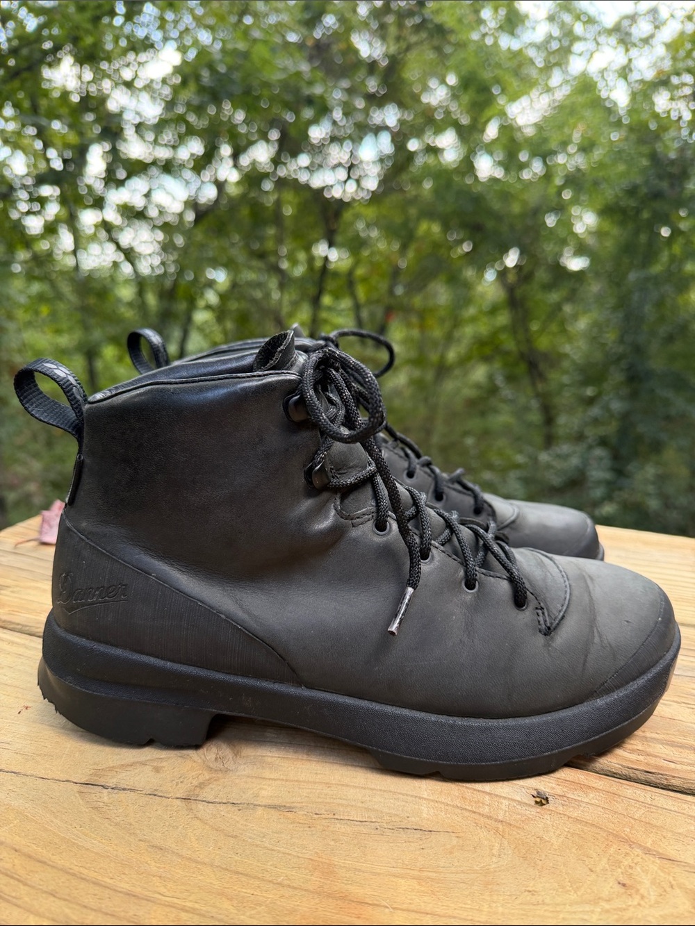 DANNER PUB GARDEN JET BLACK WATERPROOF HIKING BOOTS